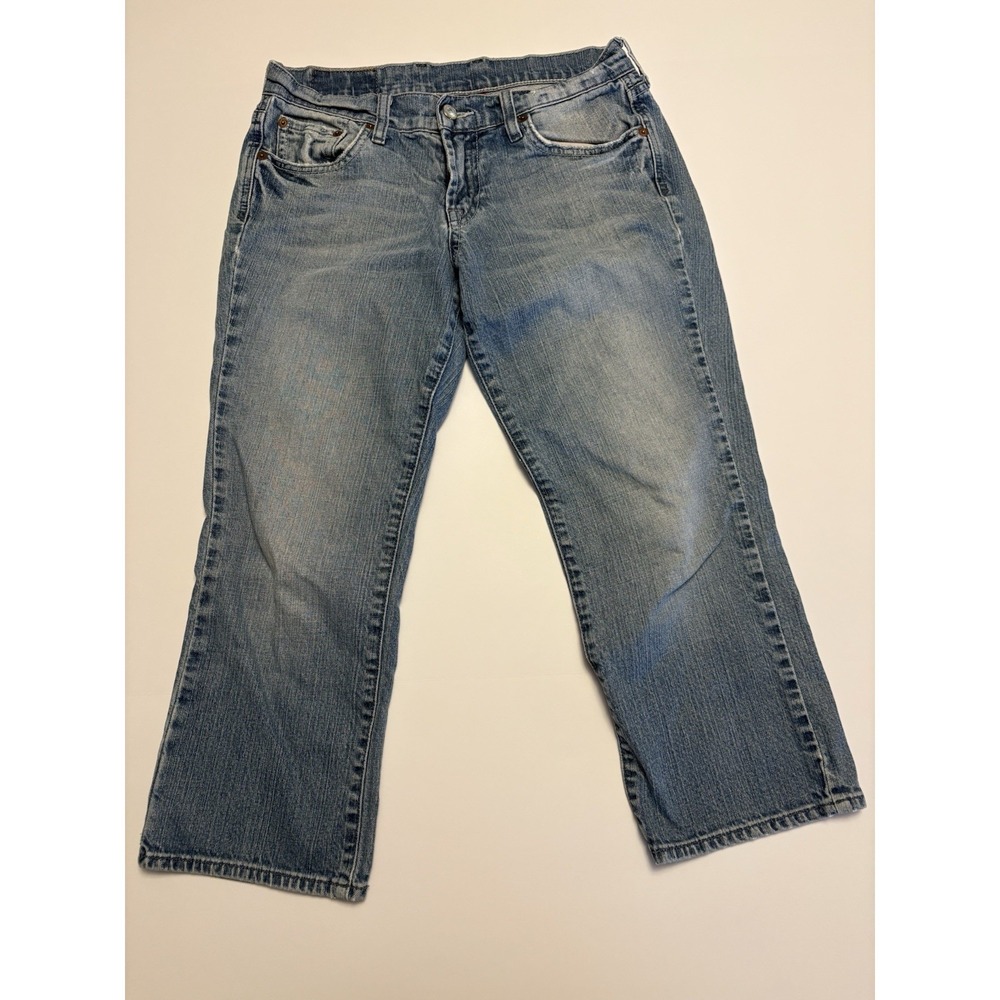Lucky Brand Crop Capri Jeans Womens 4/27 Medium Wash Low Rise Denim "Lucky You"